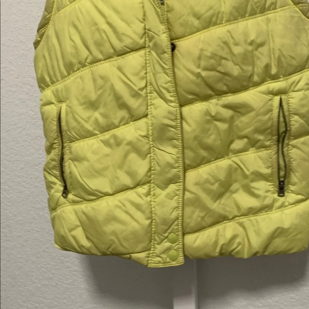 Y2K American Eagle Yellow Puffer Vest Size Medium
